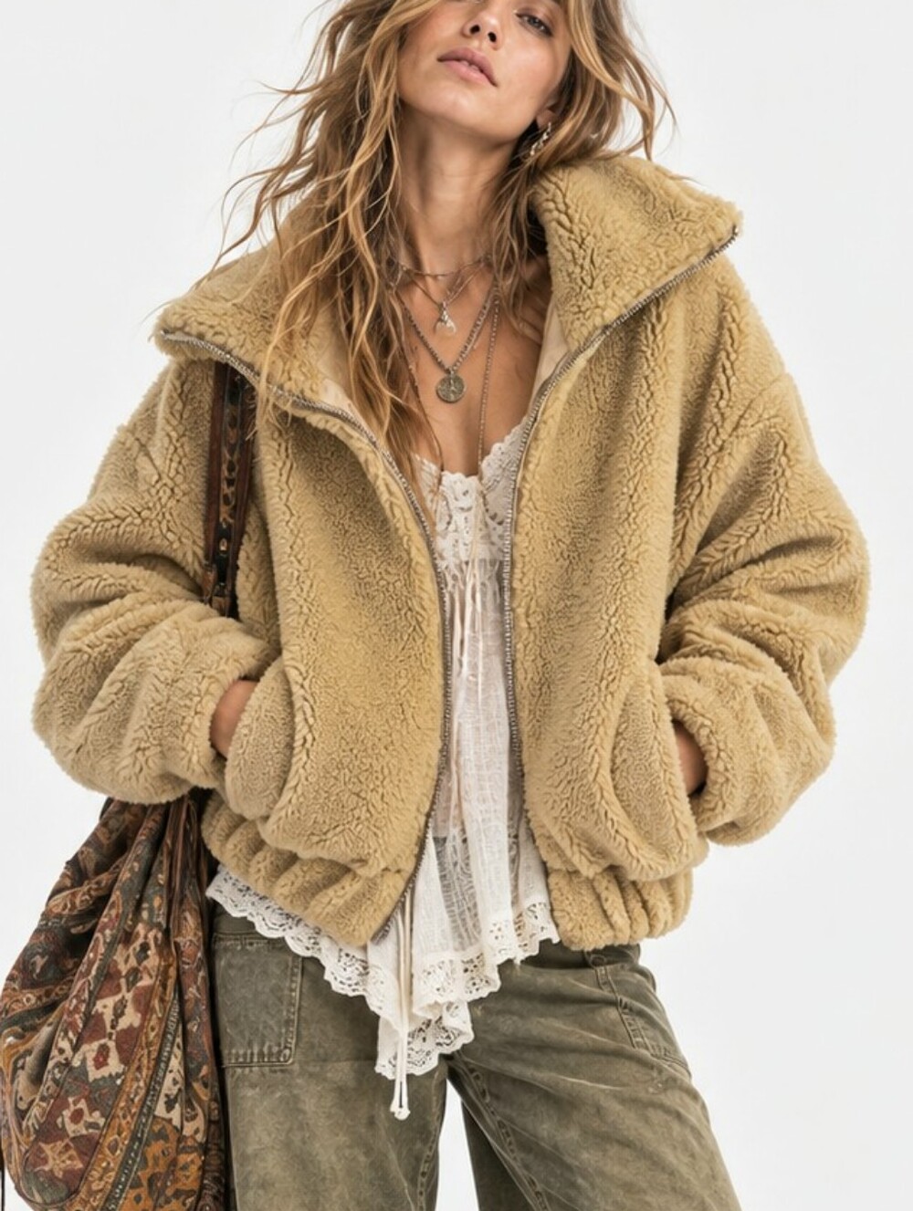 Free People Get Cozy Teddy Jacket From Revolve